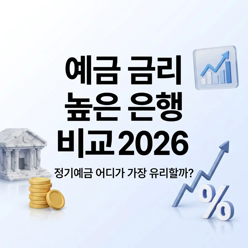 예금 금리 높은 은행 비교 2026, 정기예금 어디가 가장 유리할까?